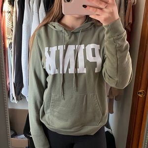 green PINK hoodie